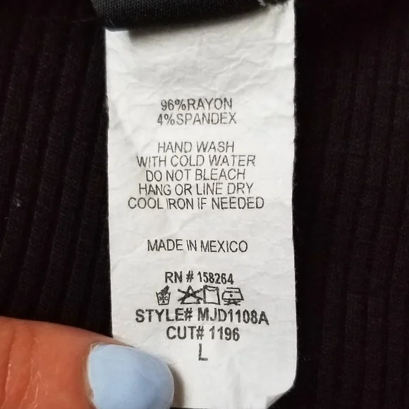 Windsor Ribbed Cinched Black Tank Dress Sz L - Picture 7 of 13